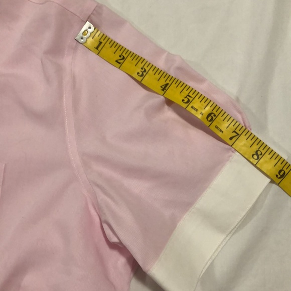 Brooks Brothers, 10, pink pink stripe with white collar & short sleeve cuffs - Picture 10 of 15